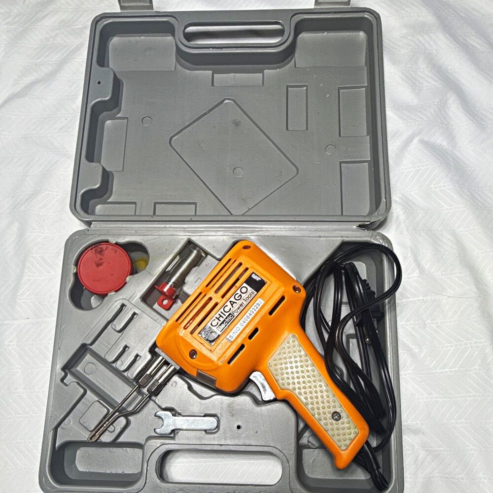 Chicago Electric Power Tools 180W Corded Soldering Gun w/ Light Case 04328